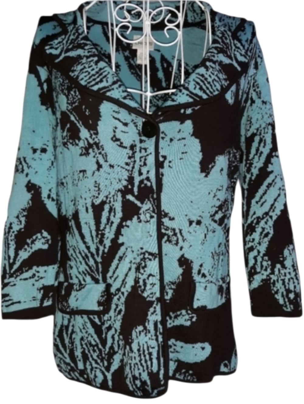 Chico's Silk Blend Cardigan Jacket SZ 0/Small